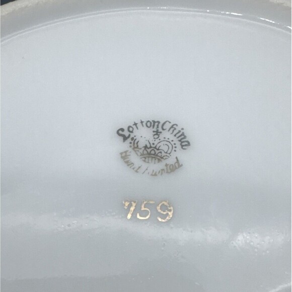 VTG Lefton Hand Painted Butterflies & Flowers W/ Gold Trim Trinket Candy Dish - Picture 6 of 8